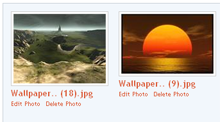 Photo album screen - Photo album screen