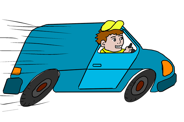 A delivery driver in a hurry.
