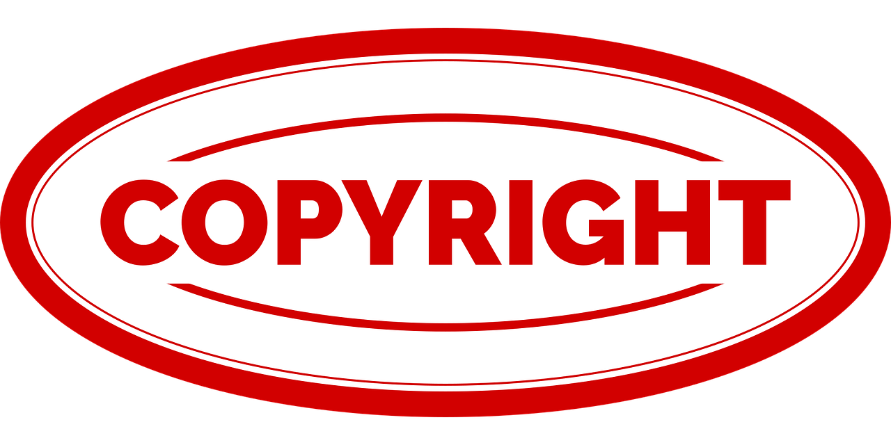 Copyright logo, warning against unauthorized use