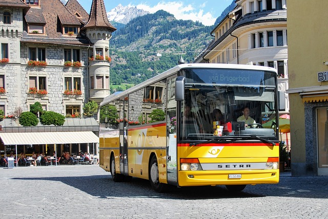 parked public bus