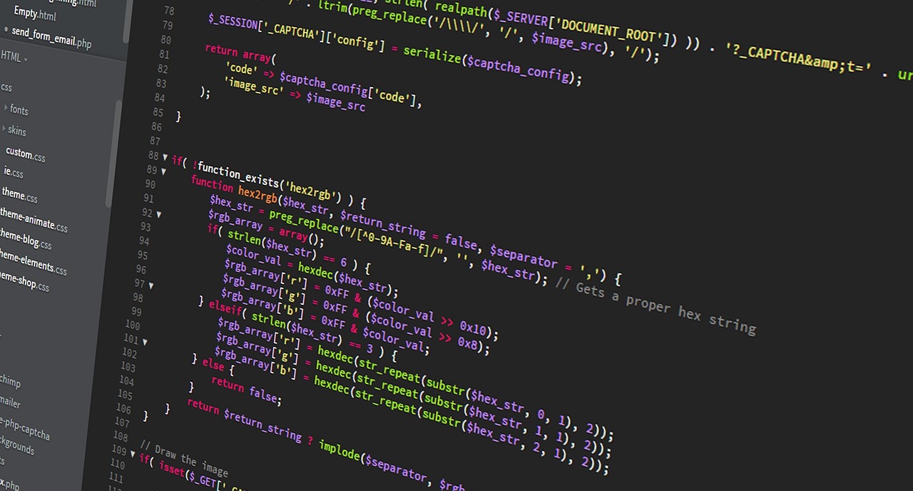 Computer screen showing outdated code with obsolete languages and deprecated functions.
