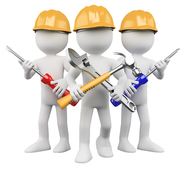 Mechanics hold tools essential for repairing and maintaining equipment.