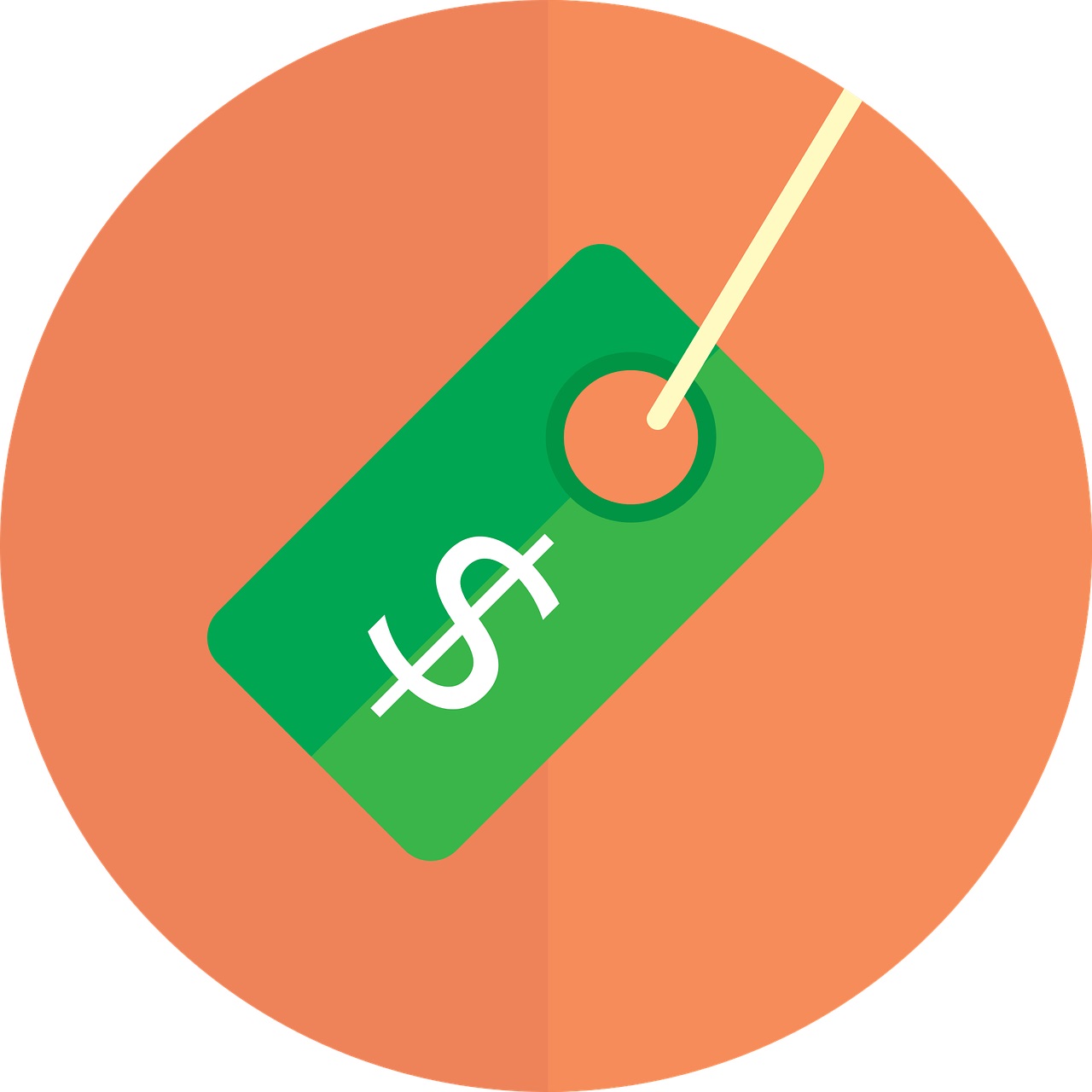 Swinging dollar sign, indicating rising costs.