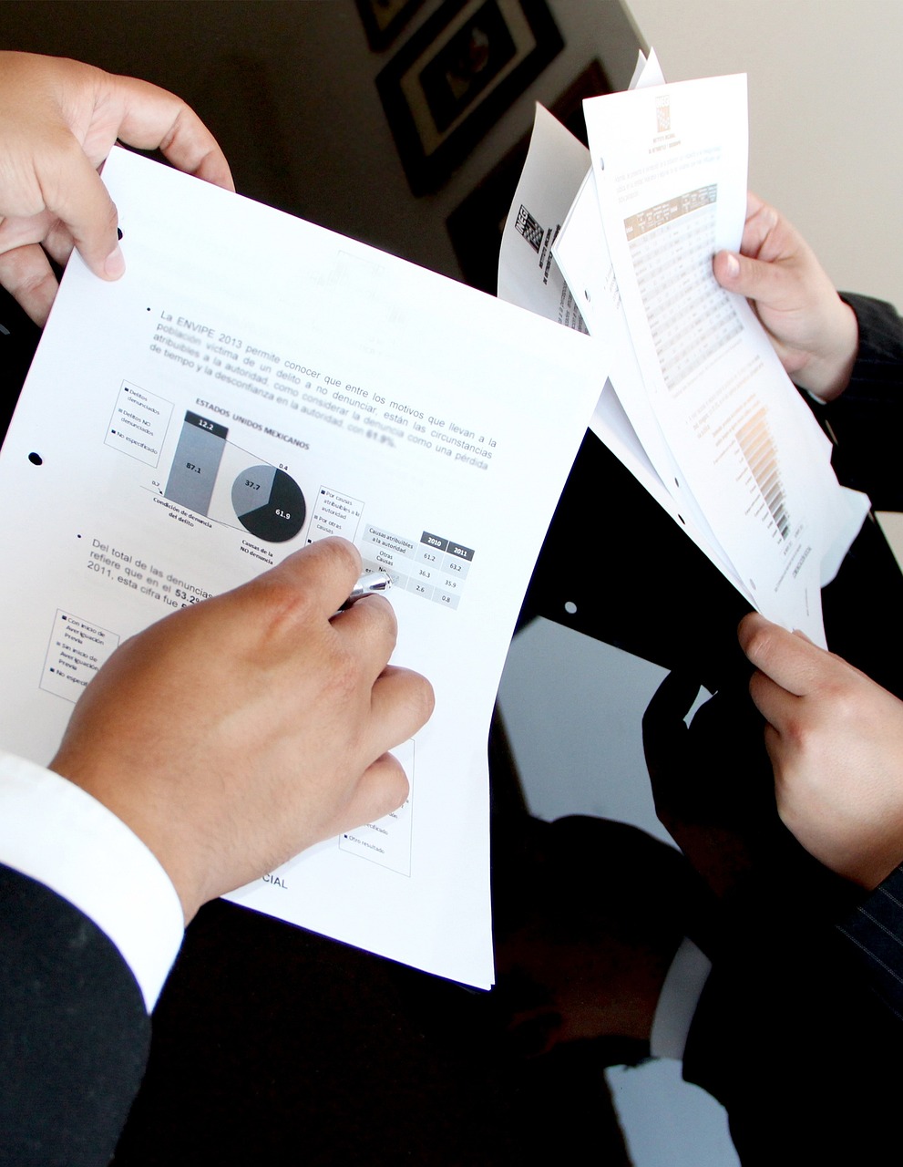 Financial planning discussion between advisor and client.