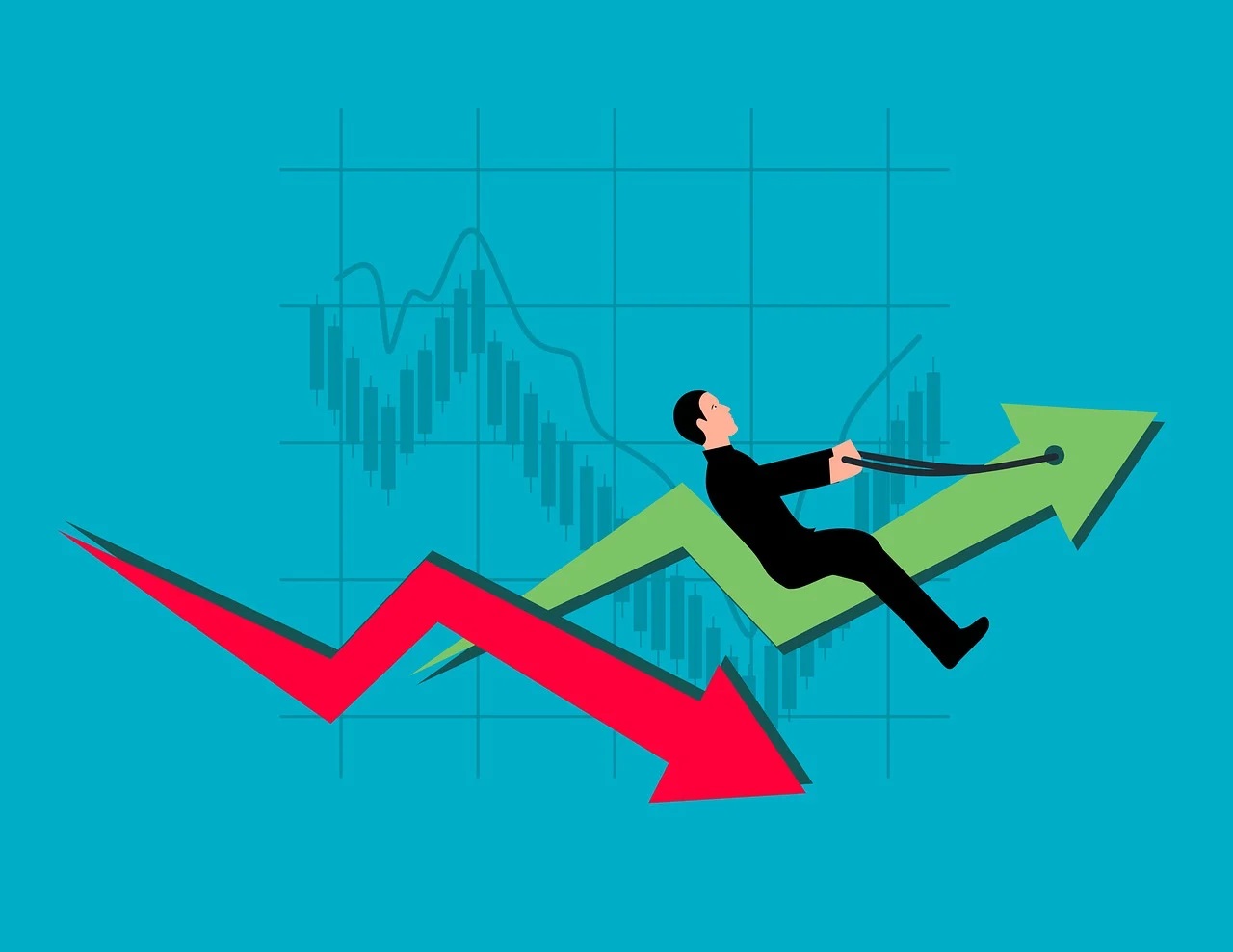 Business owner transitions from financial loss to profitability, symbolizing growth and success.