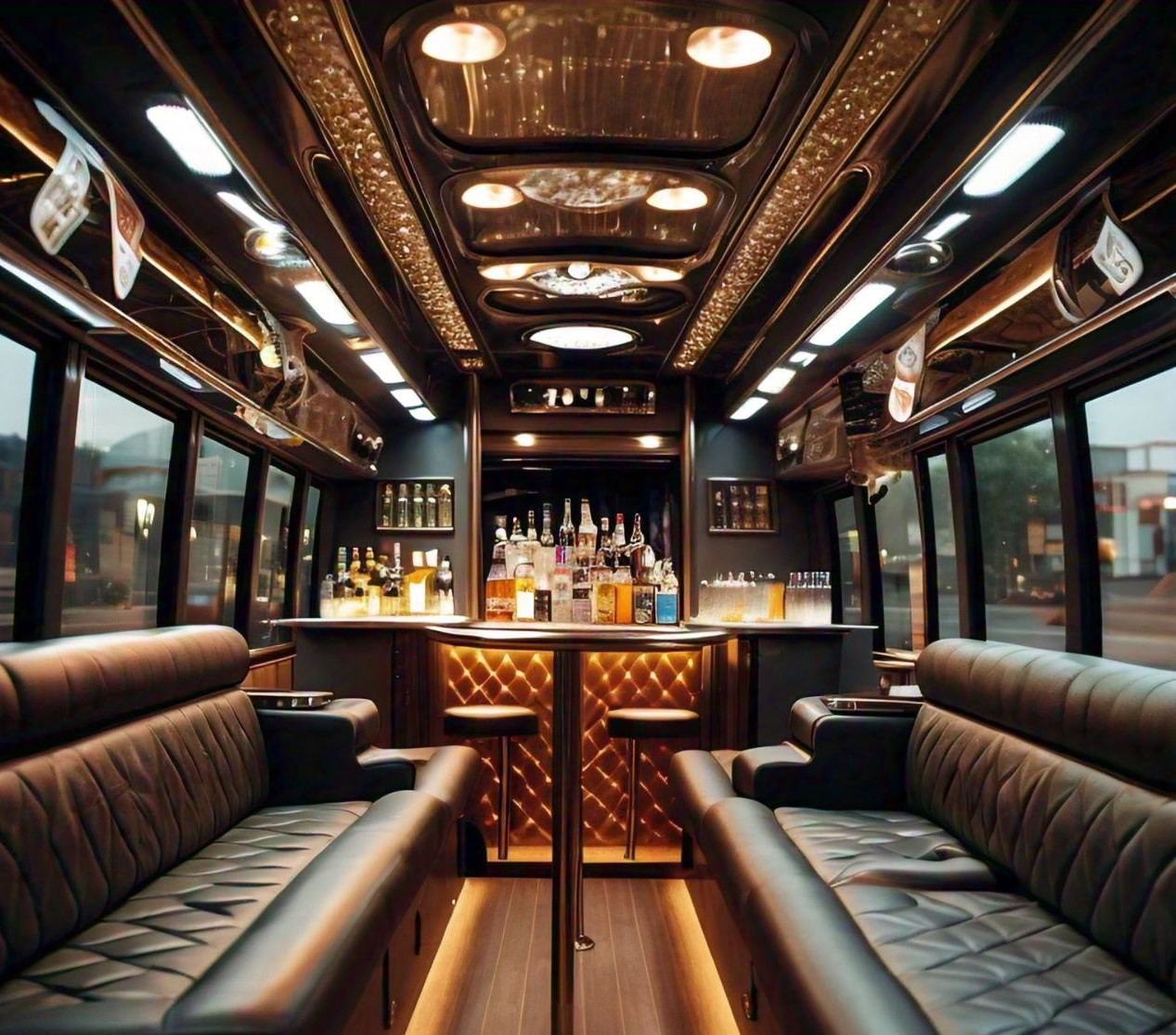 Party bus interior